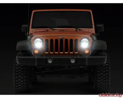 Raxiom Clear Lens Chrome Housing LED Halo Projector Headlights Jeep Wrangler JK 2007-2018 - J121872