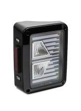 Raxiom Axial Series Clear Lens Black Housing Vision LED Tail Lights Jeep Wrangler JK 2007-2018                                     - J130809 - Image 2
