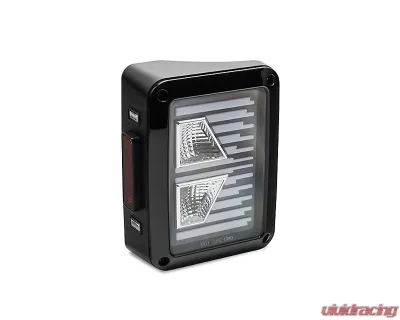 Raxiom Axial Series Clear Lens Black Housing Vision LED Tail Lights Jeep Wrangler JK 2007-2018 - J130809