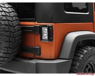 Raxiom Axial Series Clear Lens Black Housing Vision LED Tail Lights Jeep Wrangler JK 2007-2018 - J130809