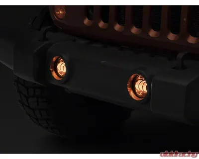 Raxiom Axial Series Amber Lens Tri-Bar LED Fog Lights Jeep Wrangler JK | JL 2007-2023 - J130810