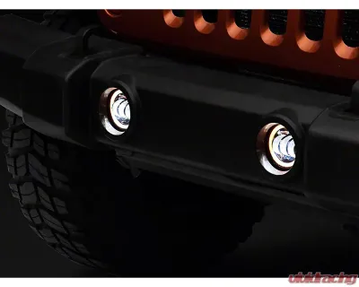 Raxiom Axial Series Amber Lens Halo LED Fog Lights Jeep Wrangler JK | JL 2007-2023 - J130812