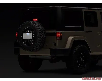 Raxiom Axial Series License Plate Bracket w/ LED Brake Light Jeep Wrangler JK 2007-2018 - J132759