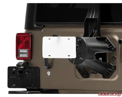 Raxiom Axial Series License Plate Bracket w/ LED Brake Light Jeep Wrangler JK 2007-2018 - J132759