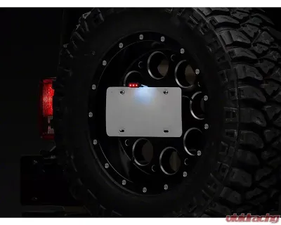 Raxiom Axial Series License Plate Bracket w/ LED Brake Light Jeep Wrangler JK 2007-2018 - J132759