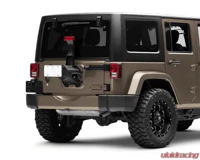 Raxiom Axial Series License Plate Bracket w/ LED Brake Light Jeep Wrangler JK 2007-2018 - J132759