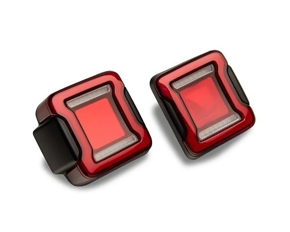 Raxiom Red Lens Black Housing Horizon LED Tail Lights Jeep Wrangler JL 2018-2023 - J133625-JL