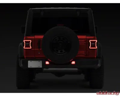 Raxiom Axial Series Clear Lens LED Rear Bumper Reflector Lights Jeep Wrangler JL Moab | Rubicon | Sahara 2018-2023 - J134140-JL