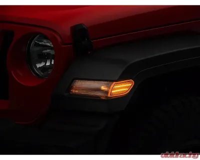 Raxiom Axial Series Clear Lens LED Fender Flare Marker Lights Jeep Wrangler JL 2018-2024 - J134142-JL