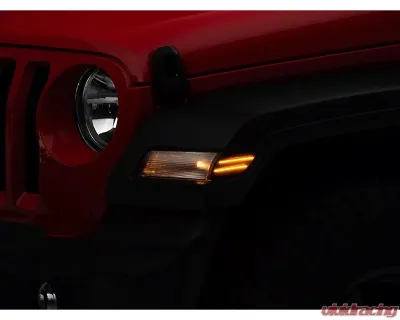 Raxiom Axial Series Smoked Lens LED Fender Flare Marker Lights Jeep Wrangler JL 2018-2024 - J134143-JL