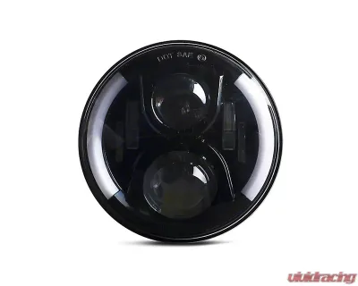 Raxiom Clear Lens Black Housing 6-LED Headlights w/ Partial Halo Jeep Wrangler TJ | JK 1997-2018 - J135442