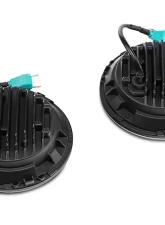 Raxiom Clear Lens Black Housing 6-LED Headlights w/ Partial Halo Jeep Wrangler TJ | JK 1997-2018                                     - J135442 - Image 5