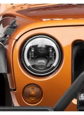 Raxiom Clear Lens Black Housing 6-LED Headlights w/ Partial Halo Jeep Wrangler TJ | JK 1997-2018                                     - J135442 - Image 7