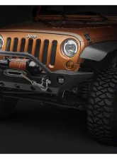 Raxiom Clear Lens Black Housing 6-LED Headlights w/ Partial Halo Jeep Wrangler TJ | JK 1997-2018                                     - J135442 - Image 8