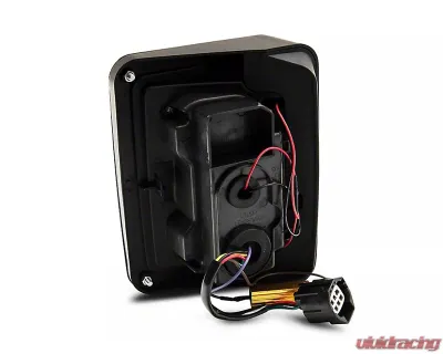 Raxiom Axial Series Clear Lens Black Housing LED Tail Lights Jeep Wrangler JK 2007-2018 - J141585