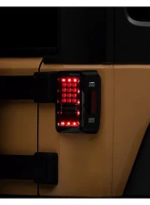 Raxiom Axial Series Clear Lens Black Housing LED Tail Lights Jeep Wrangler JK 2007-2018                                     - J141585 - Image 5
