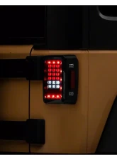 Raxiom Axial Series Clear Lens Black Housing LED Tail Lights Jeep Wrangler JK 2007-2018                                     - J141585 - Image 6