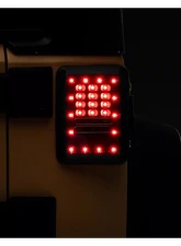 Raxiom Axial Series Clear Lens Black Housing LED Tail Lights Jeep Wrangler JK 2007-2018                                     - J141585 - Image 9