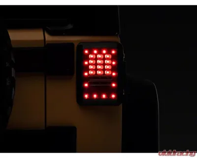 Raxiom Axial Series Clear Lens Black Housing LED Tail Lights Jeep Wrangler JK 2007-2018 - J141585