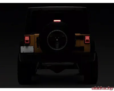 Raxiom Axial Series Clear Lens Black Housing LED Tail Lights Jeep Wrangler JK 2007-2018 - J141585