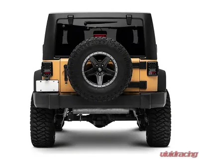 Raxiom Axial Series Clear Lens Black Housing LED Tail Lights Jeep Wrangler JK 2007-2018 - J141585