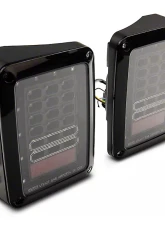 Raxiom Axial Series Clear Lens Black Housing LED Tail Lights Jeep Wrangler JK 2007-2018                                     - J141585 - Image 13