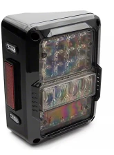 Raxiom Axial Series Clear Lens Black Housing Lux LED Tail Lights Jeep Wrangler JK 2007-2018                                     - J141596 - Image 2