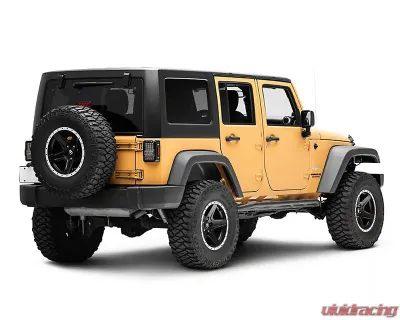 Raxiom Axial Series Clear Lens Black Housing Lux LED Tail Lights Jeep Wrangler JK 2007-2018 - J141596