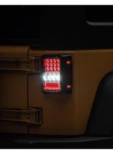 Raxiom Axial Series Clear Lens Black Housing Lux LED Tail Lights Jeep Wrangler JK 2007-2018                                     - J141596 - Image 6