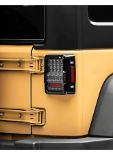 Raxiom Axial Series Clear Lens Black Housing Lux LED Tail Lights Jeep Wrangler JK 2007-2018                                     - J141596 - Image 7