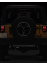 Raxiom Axial Series Clear Lens Black Housing Lux LED Tail Lights Jeep Wrangler JK 2007-2018                                     - J141596 - Image 9