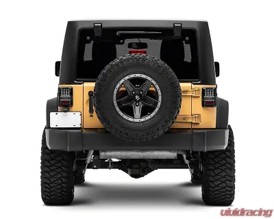 Raxiom Axial Series Clear Lens Black Housing Lux LED Tail Lights Jeep Wrangler JK 2007-2018 - J141596