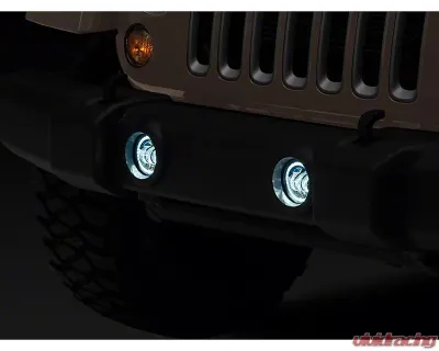 Raxiom Axial Series 4" LED Devil Eyes Fog Lights w/ Halo Jeep Wrangler JK 2007-2018 - J142667