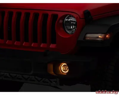 Raxiom Axial Series LED Fog Lights w/ Halo Jeep Wrangler JK | JL | Gladiator JT 2007-2023 - J142669