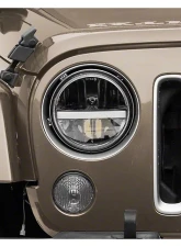 Raxiom Axial Series Clear Lens Black Housing 7" LED Headlights w/ DRL & Signal Function Jeep Wrangler TJ | JK 1997-2018                                     - J143372 - Image 9