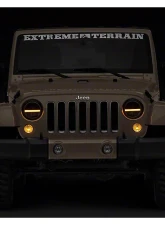 Raxiom Axial Series Clear Lens Black Housing 7" LED Headlights w/ DRL & Signal Function Jeep Wrangler TJ | JK 1997-2018                                     - J143372 - Image 11