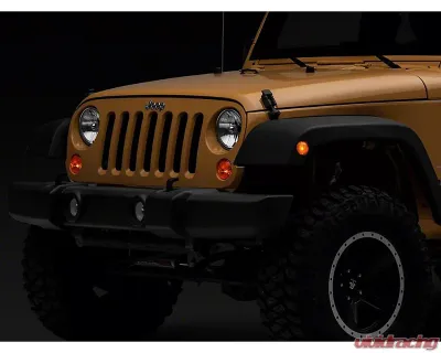 Raxiom Axial Series Amber Lens Replacement Turn Signal Lamps Jeep Wrangler JK 2007-2018 - J150569