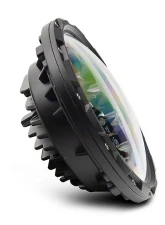 Raxiom Axial Series Clear Lens Black Housing Spider LED Headlights w/ Amber DRL & Angel Eye Halo Jeep Wrangler JK 2007-2018                                     - J152602 - Image 2