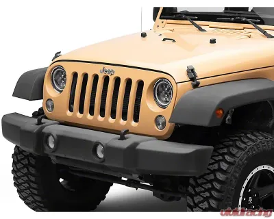 Raxiom Axial Series Clear Lens Black Housing Spider LED Headlights w/ Amber DRL & Angel Eye Halo Jeep Wrangler JK 2007-2018 - J152602