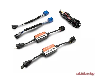 Raxiom Axial Series Clear Lens Black Housing Spider LED Headlights w/ Amber DRL & Angel Eye Halo Jeep Wrangler JK 2007-2018 - J152602