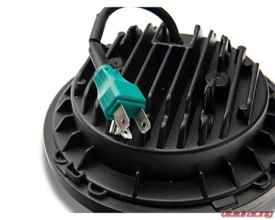 Raxiom Axial Series Clear Lens Black Housing Spider LED Headlights w/ Amber DRL & Angel Eye Halo Jeep Wrangler JK 2007-2018 - J152602