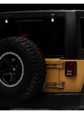 Raxiom Axial Series Window Glass Hinge LED Lights Jeep Wrangler JK w/ Hard Top 2007-2018                                     - J153594 - Image 5