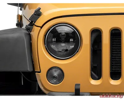 Raxiom Clear Lens Black Housing 7" LED Headlights Jeep Wrangler JK 2007-2018 - J154695