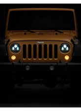 Raxiom Clear Lens Black Housing 7" LED Headlights Jeep Wrangler JK 2007-2018                                     - J154695 - Image 9