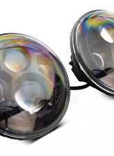 Raxiom Clear Lens Black Housing 7" LED Headlights Jeep Wrangler JK 2007-2018                                     - J154695 - Image 11