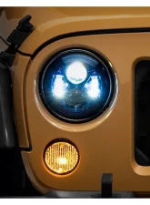 Raxiom Clear Lens Blue Housing 7" LED Headlights Jeep Wrangler JK 2007-2018                                     - J154696 - Image 7