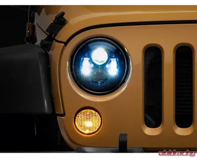 Raxiom Clear Lens Blue Housing 7" LED Headlights Jeep Wrangler JK 2007-2018 - J154696
