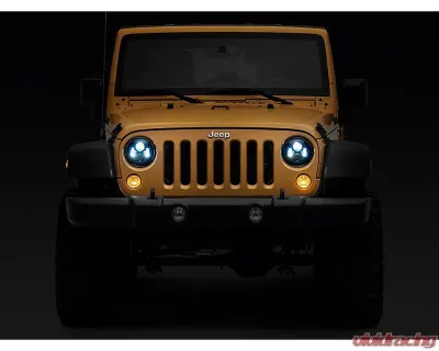 Raxiom Clear Lens Blue Housing 7" LED Headlights Jeep Wrangler JK 2007-2018 - J154696