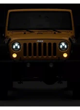 Raxiom Clear Lens Chrome Housing 7" LED Headlights Jeep Wrangler JK 2007-2018                                     - J154697 - Image 9