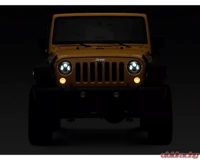 Raxiom Clear Lens Chrome Housing 7" LED Headlights Jeep Wrangler JK 2007-2018 - J154697